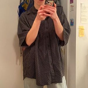 Checker Button Down Shirt